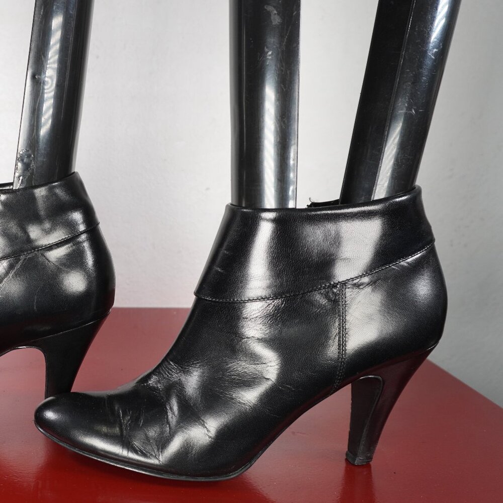 Women's Alfani Black Leather High Heel Fashion Ankle Boots Booties  7
